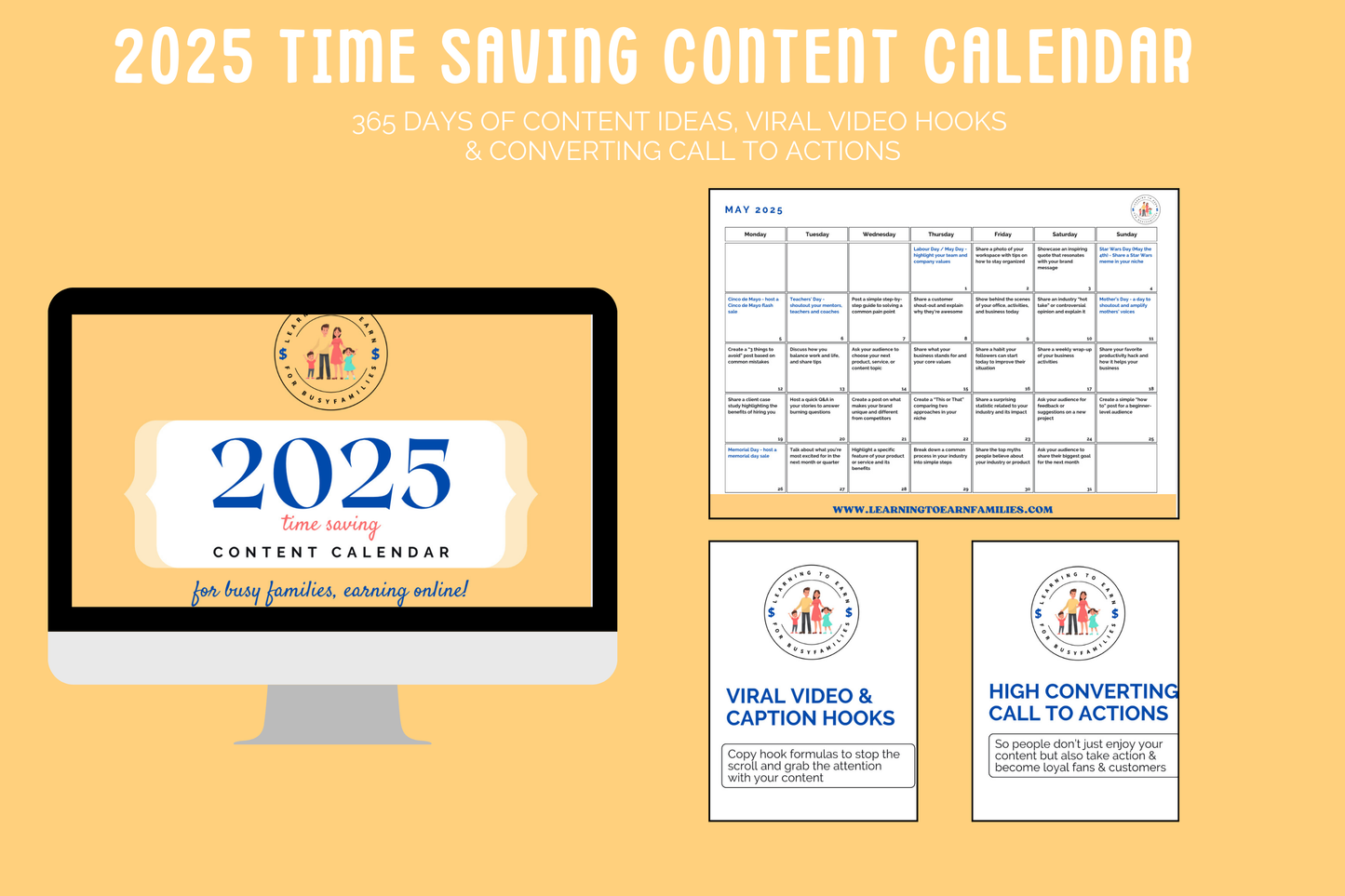 2025 Time Saving Content Calendar